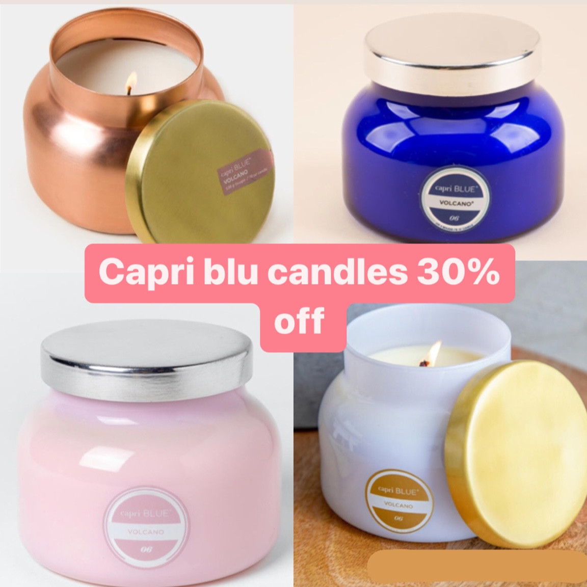 Capri blu candle 30% off #candles #calriblu #volcanocandles 

#LTKsalealert #LTKunder50 #LTKhome