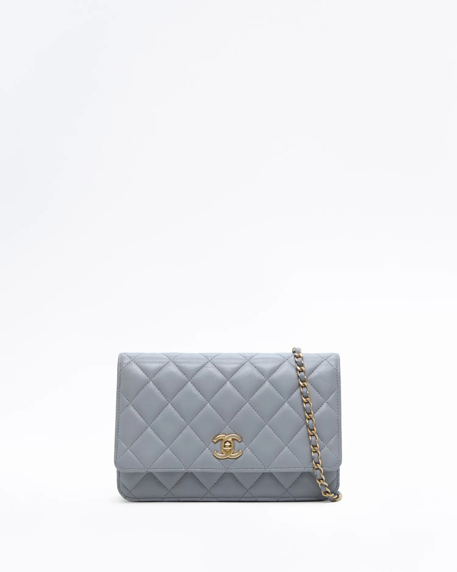 Lambskin Pearl Crush Wallet on a Chain | Vivrelle