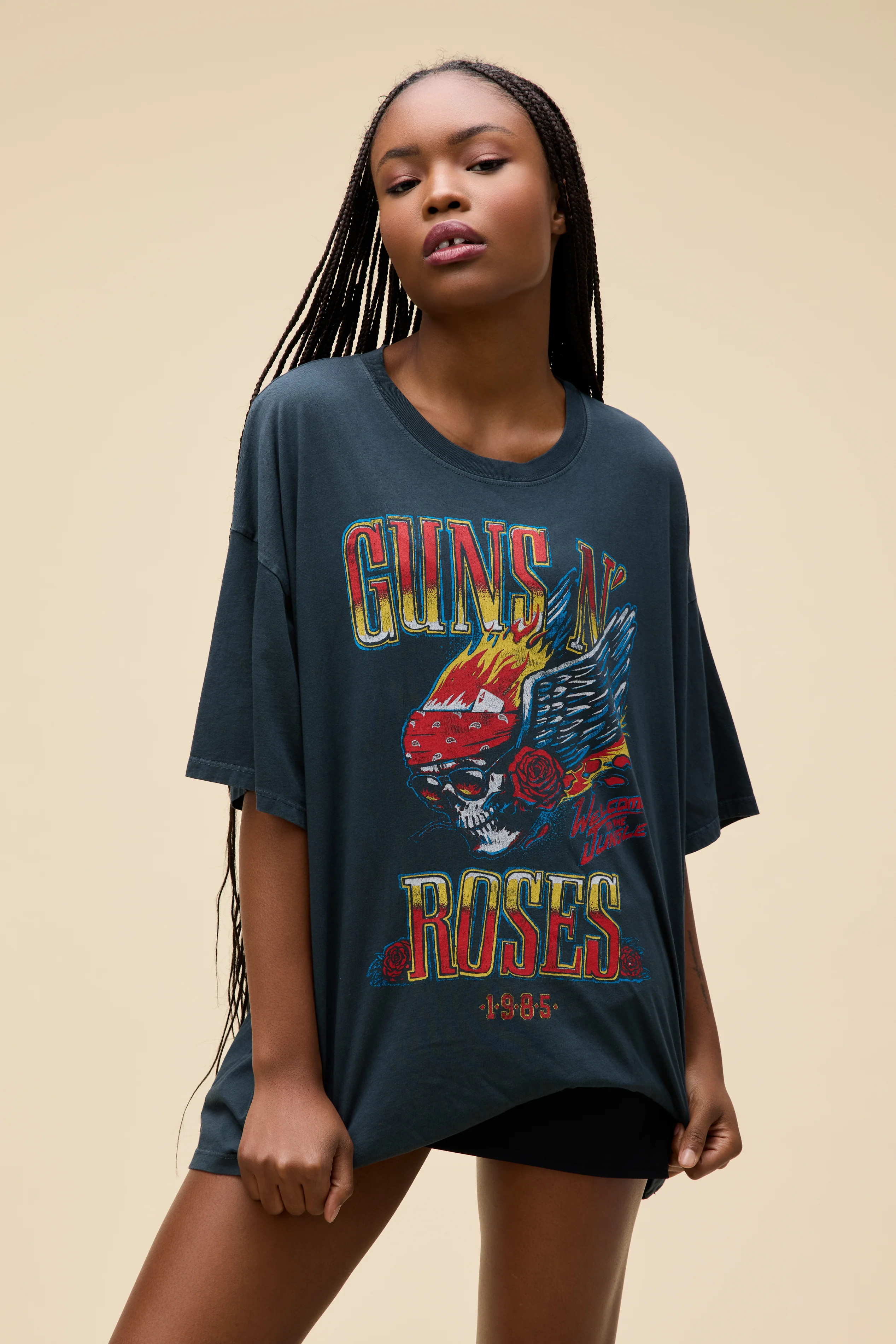 Guns N' Roses Flaming Skull OS Tee | Daydreamer