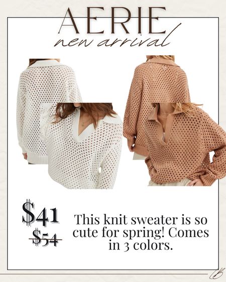 Aerie new arrivals! The cutest knit tops on sale! 

#LTKSeasonal #LTKfindsunder50 #LTKstyletip