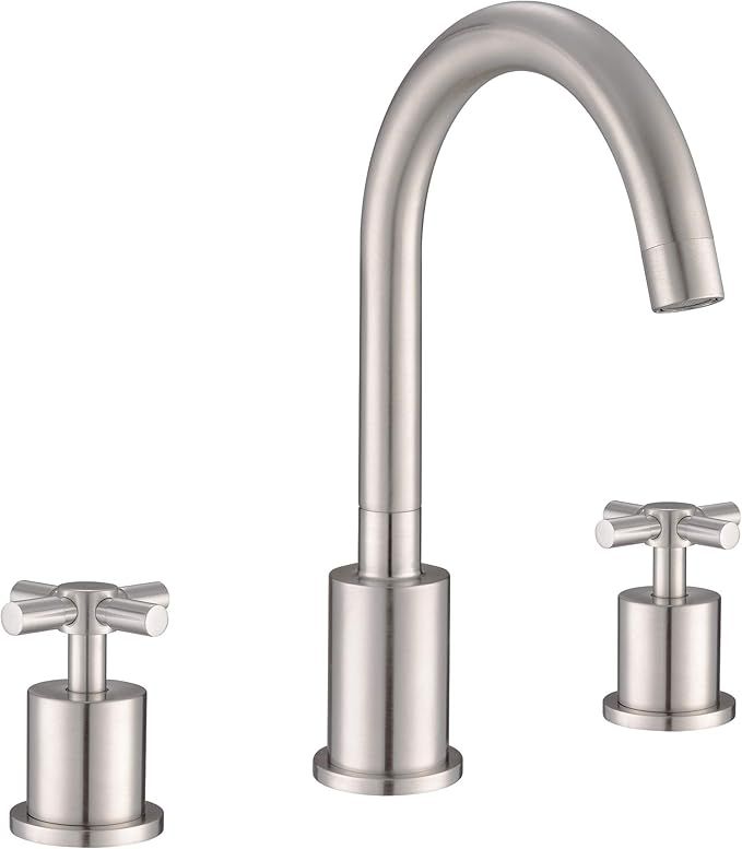 Ancona Prima 3 Double Handle Widespread Bathroom Faucet in Brushed Nickel AN-4308 | Amazon (US)