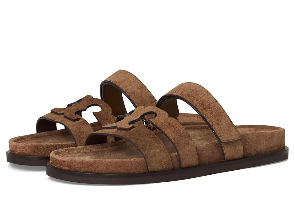 Tory Burch Ines Sport Slide Women's Sandals River Rock : 9.5 M, Suede | Zappos