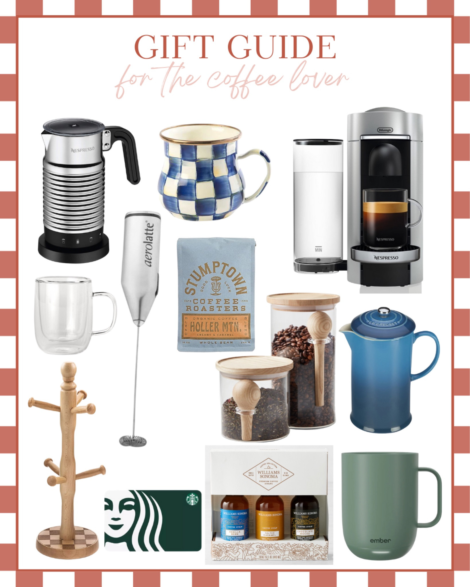 My 2023 Christmas Gift Guide #7! Gifts for the Coffee Lover! 

Gift Guide 2023/ Gift Guide for the Coffee Lover / Gift Guide for Coffee Fanatic / Coffee Gift Guide / gift guide Coffee / coffee lover / Williams Sonoma / Nespresso / Stumptown / Mackenzie Childs / Royal Check Mug / Milk Frother / Best Coffee Gifts / Starbucks 

#LTKGiftGuide #LTKHoliday #LTKSeasonal