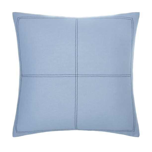 Gap Home Contrast Stitch Decorative Square Throw Pillow Blue 20" x 20" | Walmart (US)