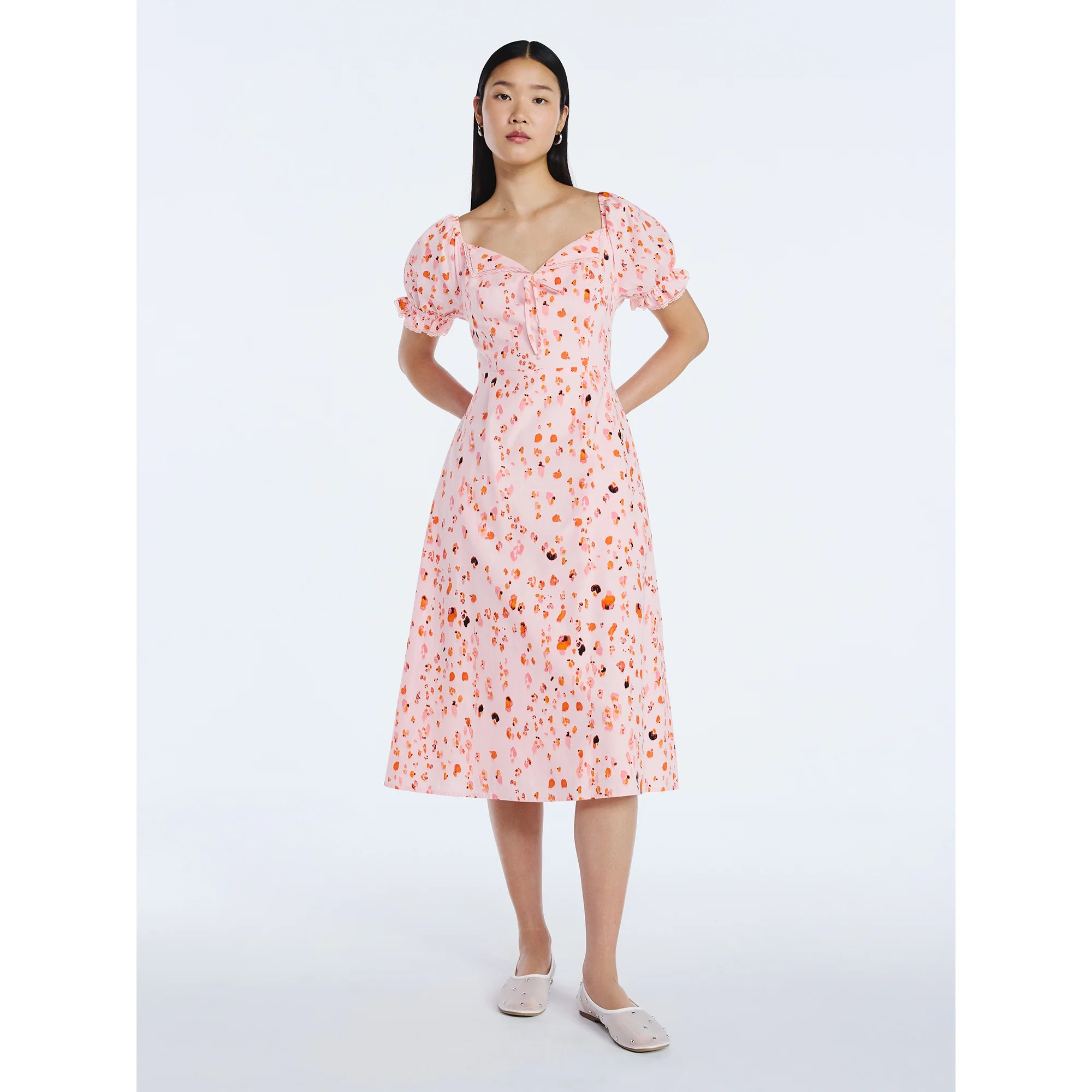 Scoop Women's and Women's Plus Lace Collar Dress, Sizes XS-4X | Walmart (US)
