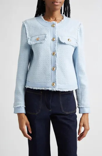 Deva Cotton Blend Birdseye Tweed Jacket | Nordstrom