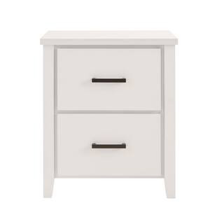 StyleWell Stafford White 2-Drawer Nightstand (26 in. H x 22 in. W x 17 in. D) LE-3456 White - The... | The Home Depot