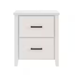 StyleWell Stafford White 2-Drawer Nightstand (26 in. H x 22 in. W x 17 in. D) LE-3456 White - The... | The Home Depot