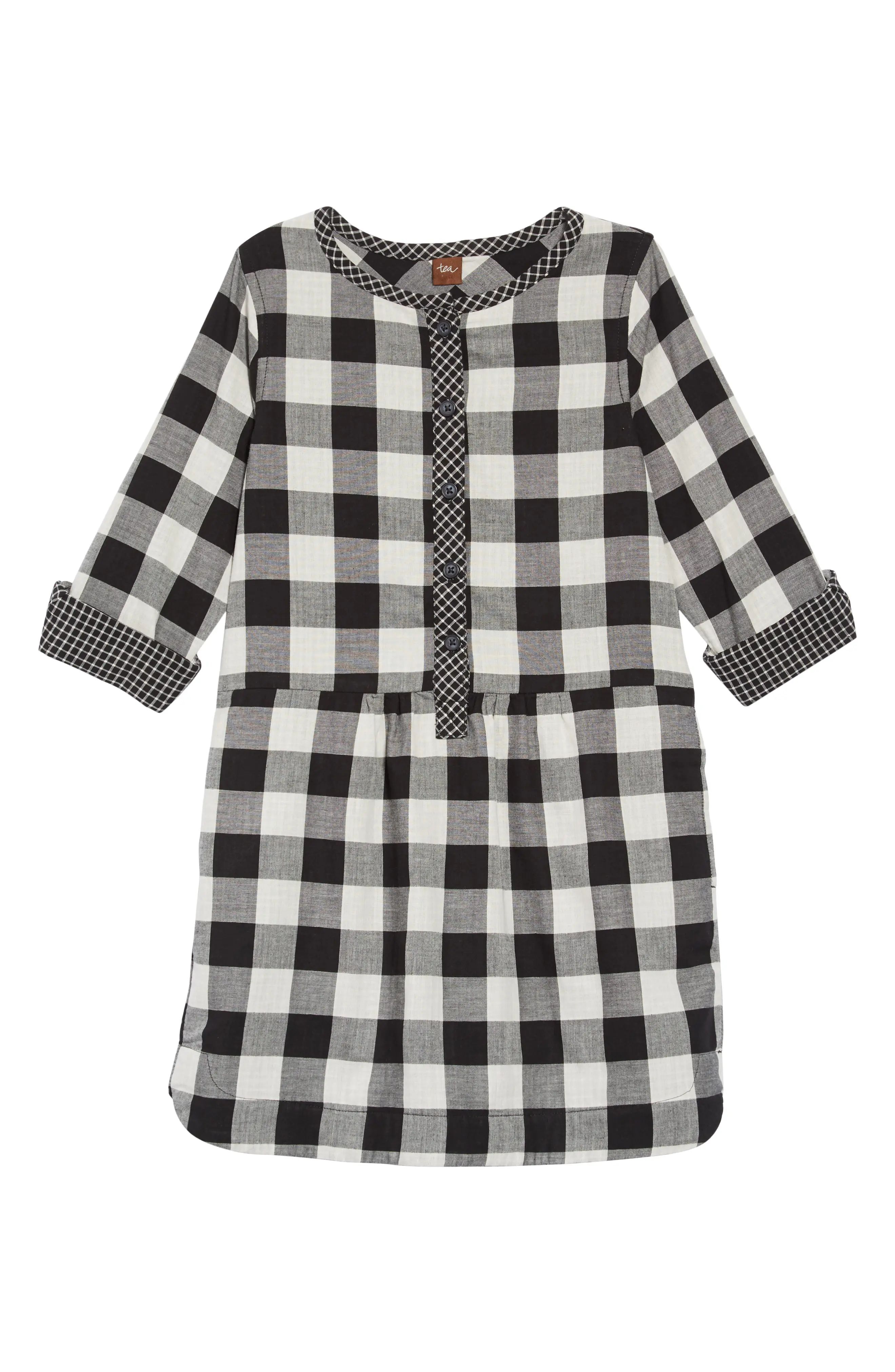 Tea Collection Checkered Plaid Shirtdress (Toddler Girls, Little Girls & Big Girls) | Nordstrom