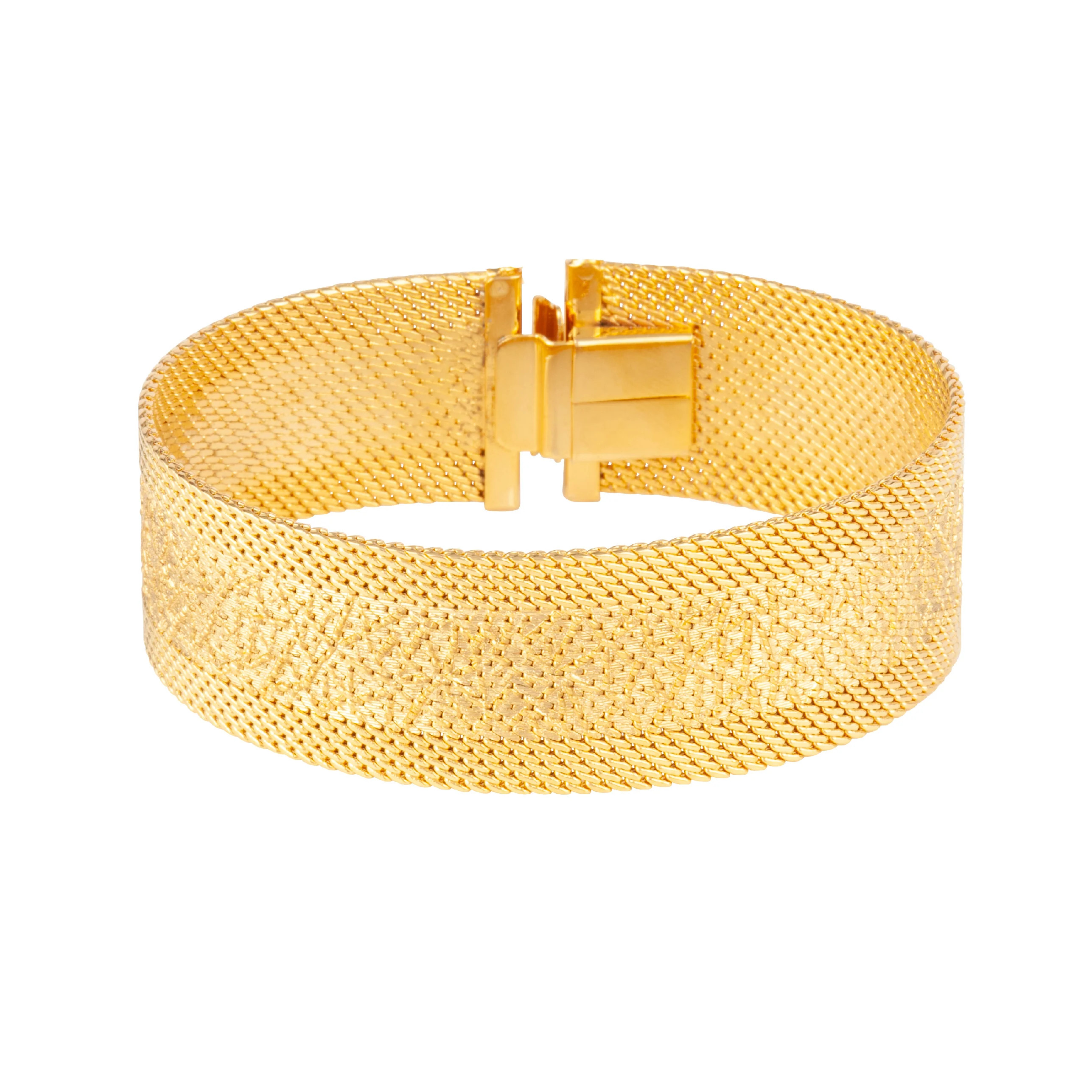 1980s Vintage Gold Plated Flex Bracelet | Susan Caplan