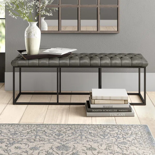 Thrapst Faux Leather Bench | Wayfair North America