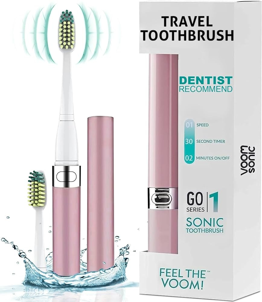 Voom Sonic Go 1 Series Travel Electric Toothbrush Travel Toothbrushes - Battery Operated Toothbru... | Amazon (US)