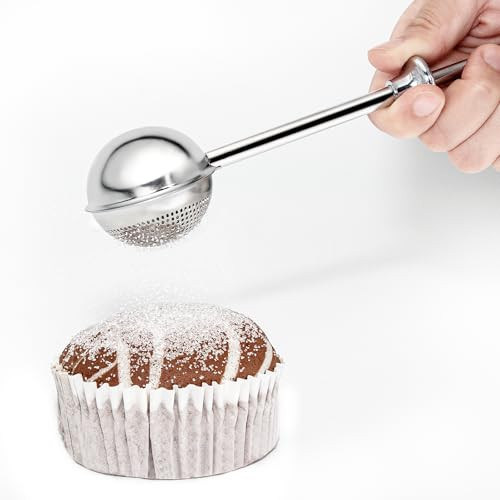 Sugar Shaker, Powdered Sugar Shaker Duster with 18/8 Stainless Steel Fine Mesh Dispenser Sugars and Spring Operated Handle for Sugar and Spices XVBITOR | Amazon (US)