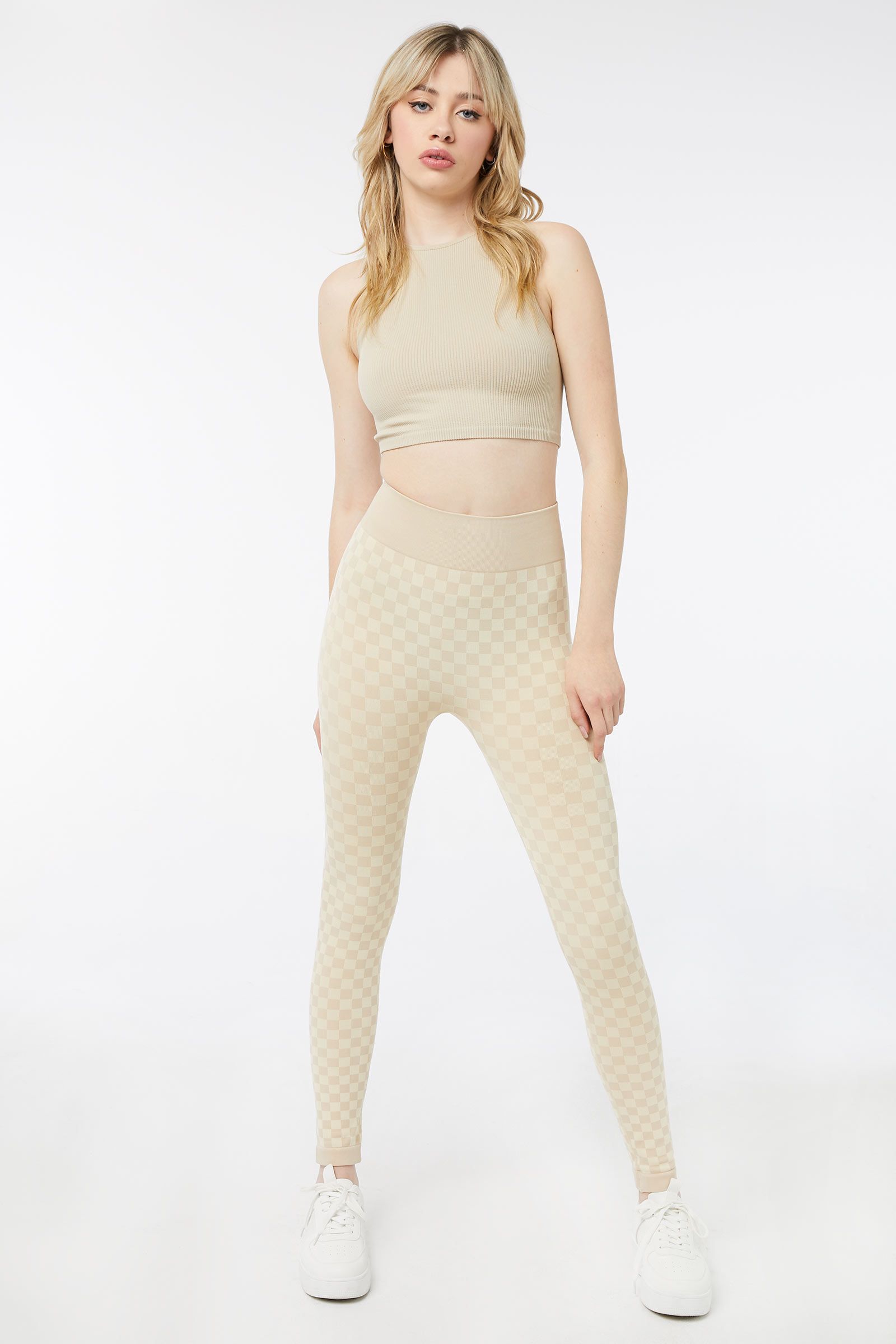 Checkered Seamless Leggings | Ardene