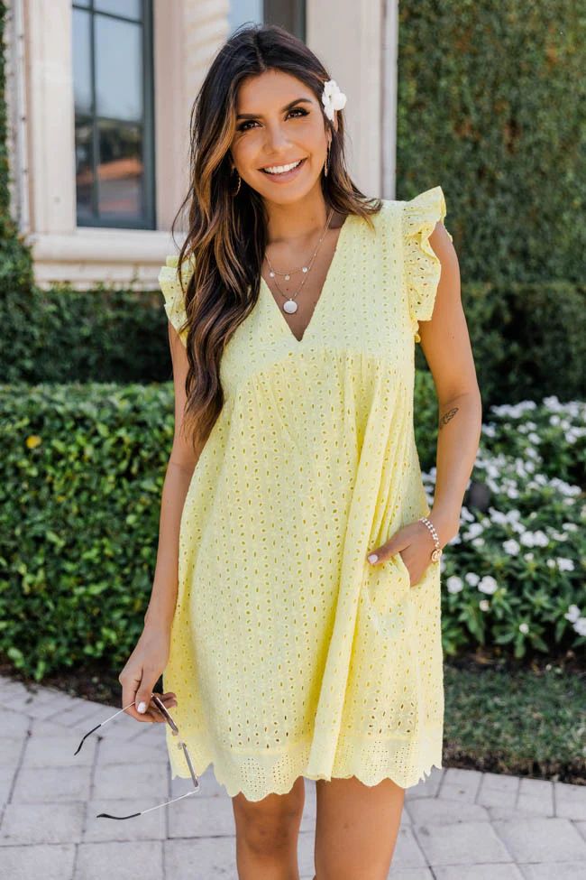 You Found My Heart Yellow Lace Romper | The Pink Lily Boutique