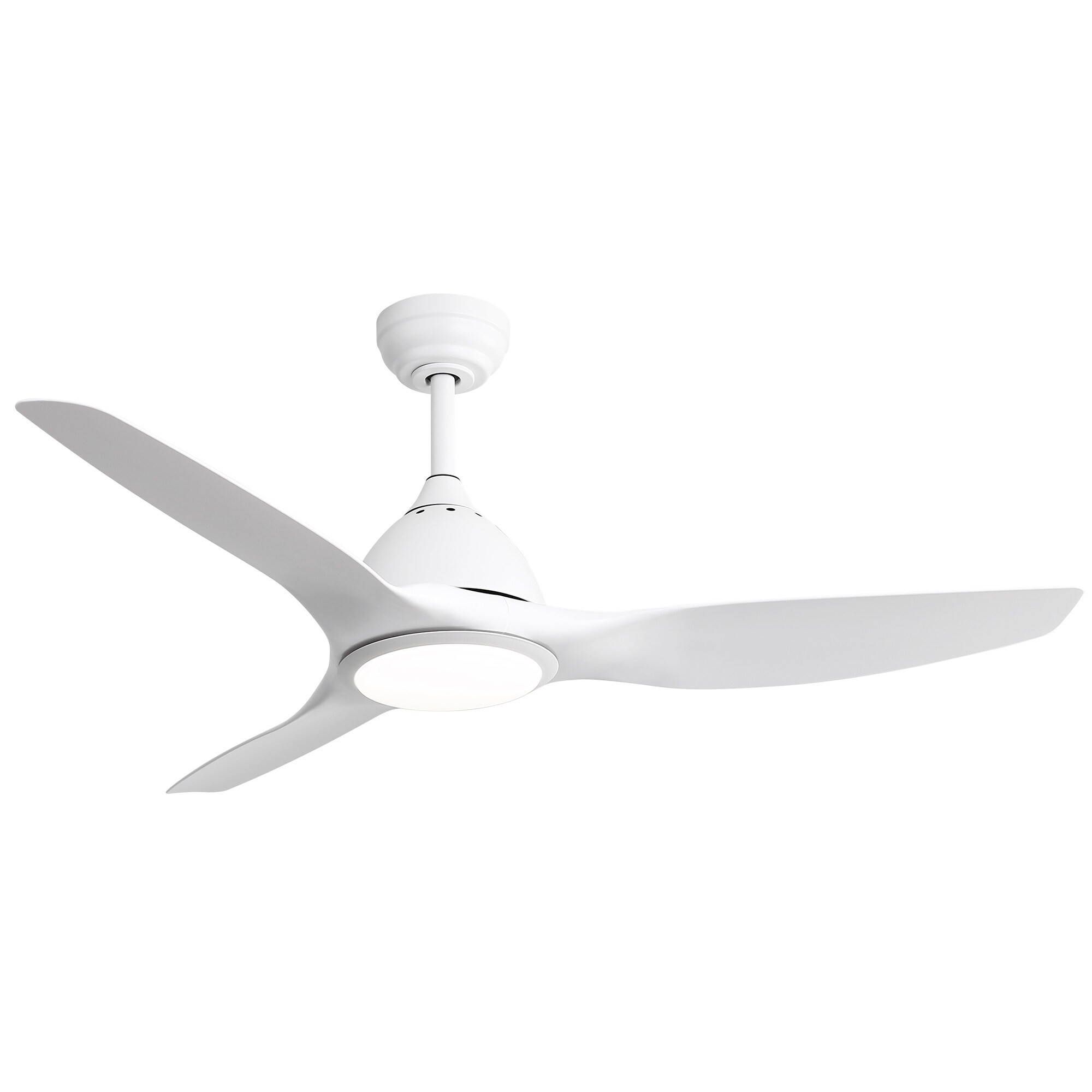 52 Inch Modern Ceiling Fan with 22W LED Light, 3 ABS Fan Blades DC Motor White Ceiling Fan for Indoor | Bed Bath & Beyond