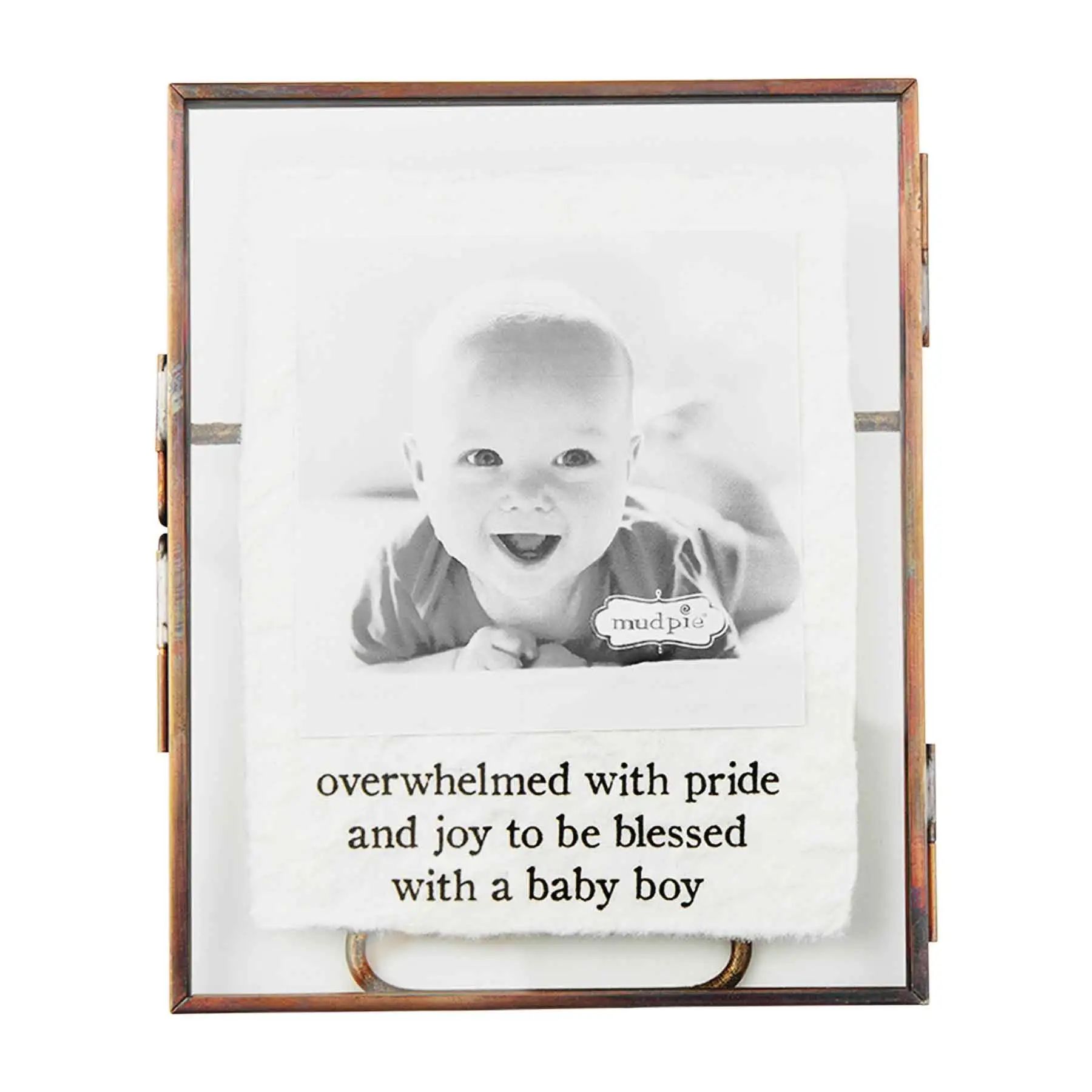 Baby boy glass picture frame | Mud Pie (US)