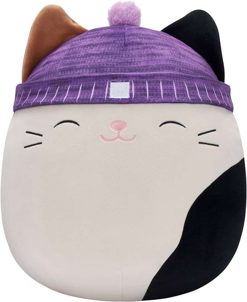 Squishmallows Original 14-Inch Cam Calico Cat with Purple Hat - Large Ultrasoft Official Jazwares... | Amazon (US)