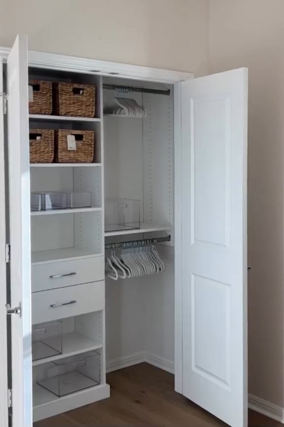 Sharing all the structured details from baby girls closet. These pieces were custom designed and picked out at The Container Store. These items were a must:
- non slip hangers
- rod organizers 
- laundry baskets

#LTKhome #LTKbaby #LTKFind