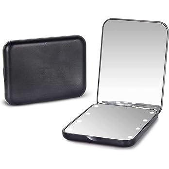 Kintion Pocket Mirror, 1X/3X Magnification LED Compact Travel Makeup Mirror with Light for Purse,... | Amazon (US)