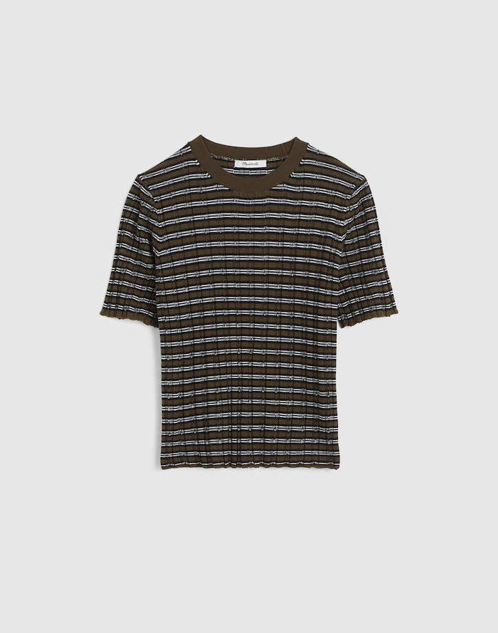 Crewneck Sweater Tee in Merino Wool-Silk Blend | Madewell