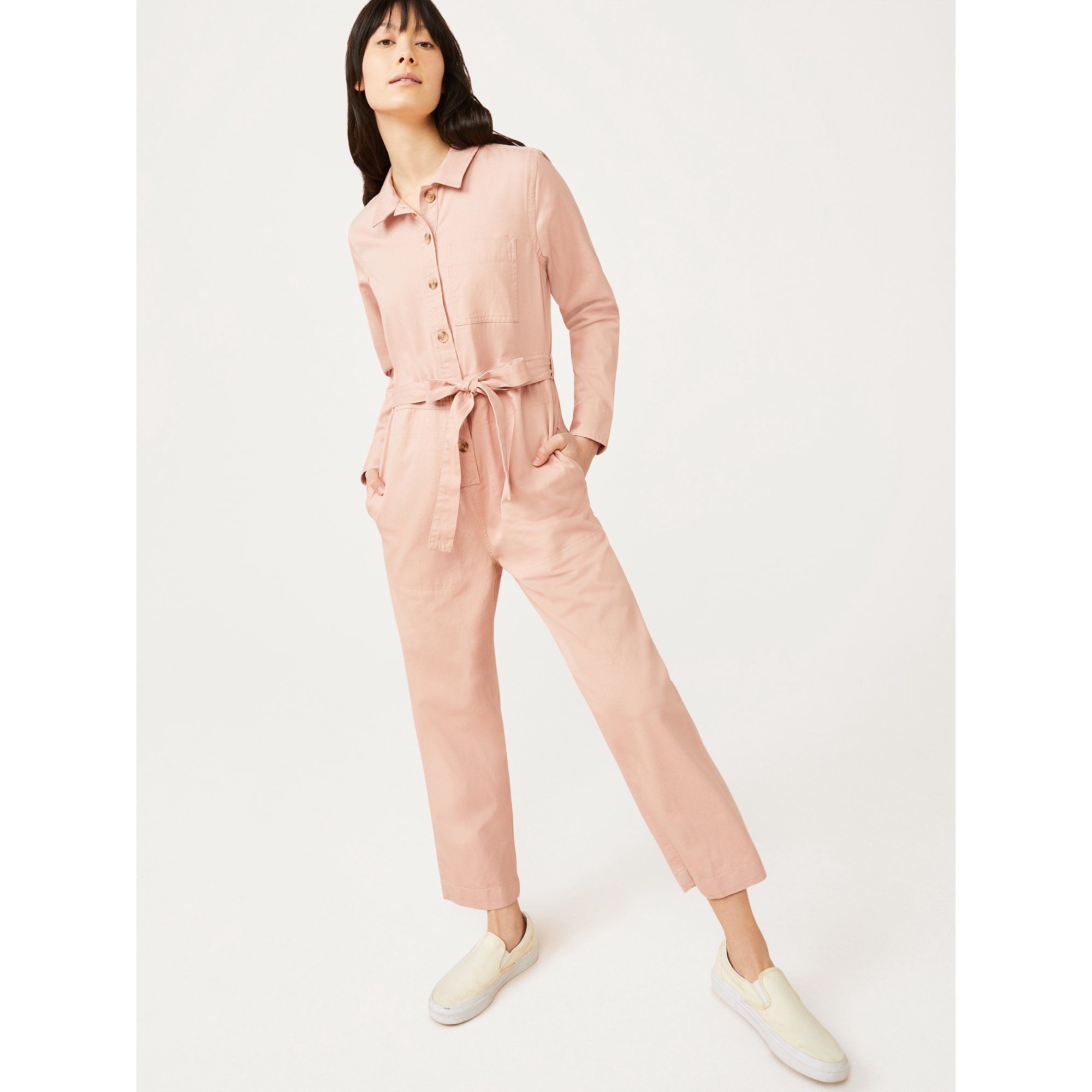 Free Assembly Women's Classic Coveralls with Long Sleeves | Walmart (US)
