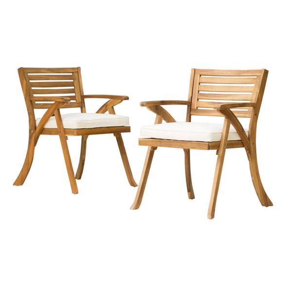 Hermosa 2pk Acacia Wood Arm Chair - Christopher Knight Home | Target
