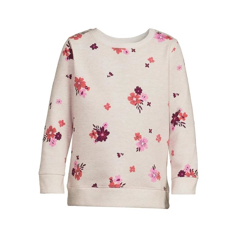 Garanimals Toddler Girl Long Sleeve Print Fleece Sweatshirt, Sizes 2T-5T | Walmart (US)