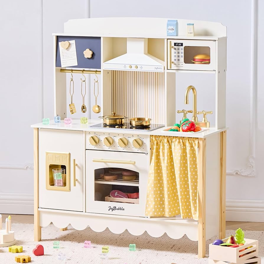 Cocina de juego para niños, moderno juego de cocina para niños pequeños con luces y sonidos, j... | Amazon (US)