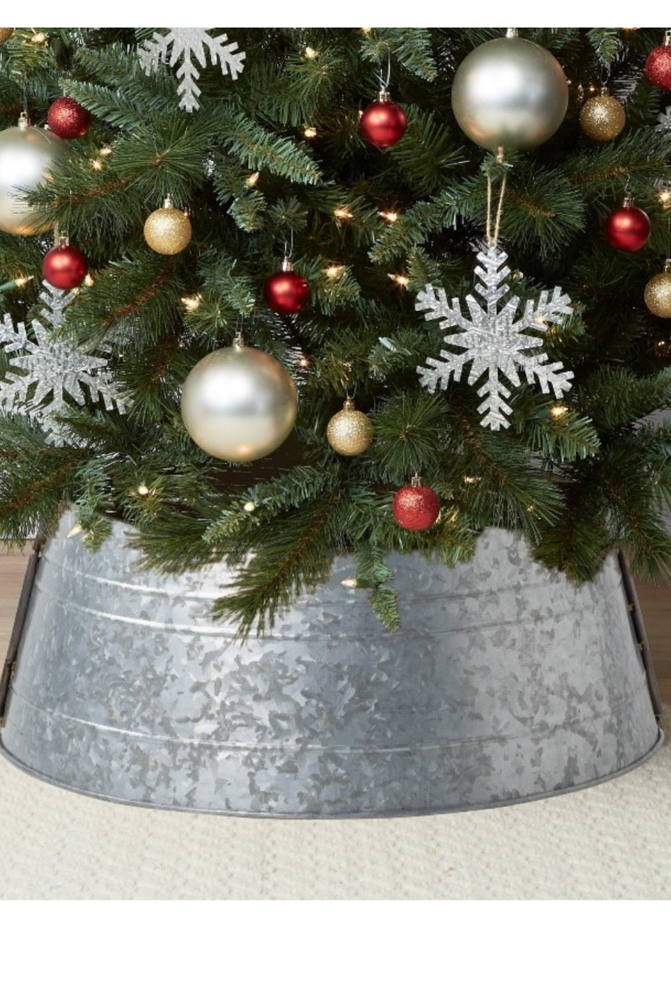 Holiday decor: rustic Galvanized tree collar  

#LTKSeasonal