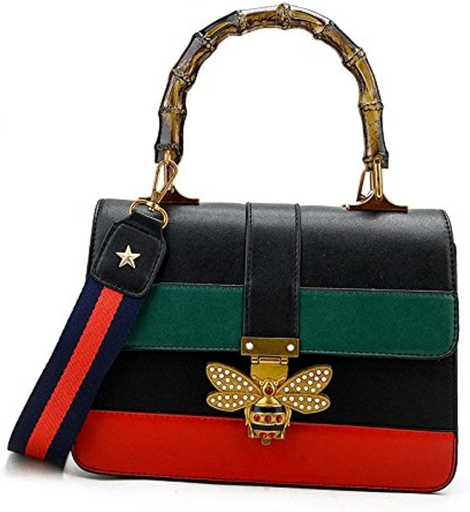 Uniqstore Women Lady's Bee Messenger Crossbody bag Handbag Shoulder Tote Bag Black | Amazon (US)