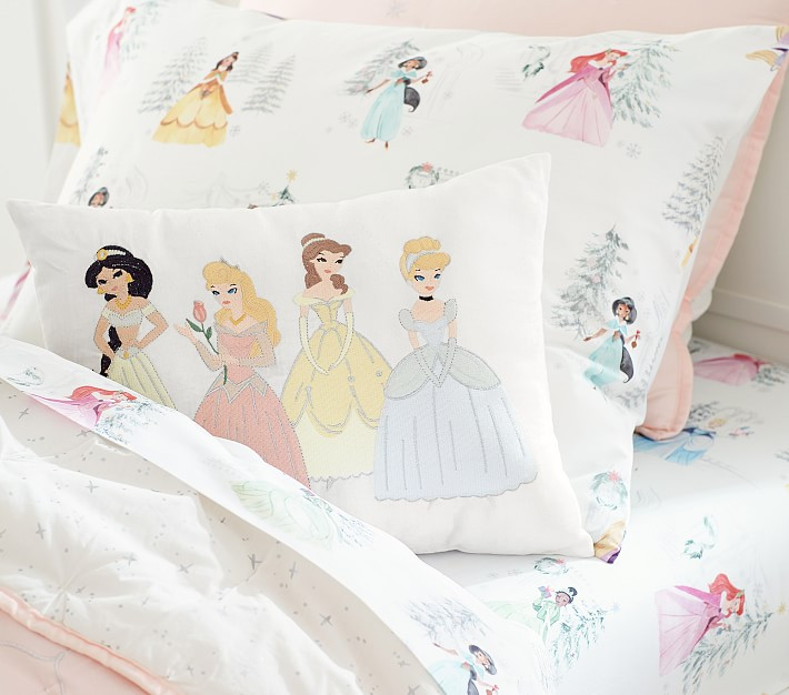 Disney Princess Holiday Organic Sheet Set & Pillowcases | Pottery Barn Kids