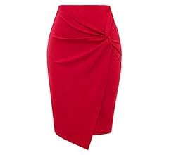 Kate Kasin Wear to Work Pencil Skirts for Women Elastic High Waist Wrap Front | Amazon (US)