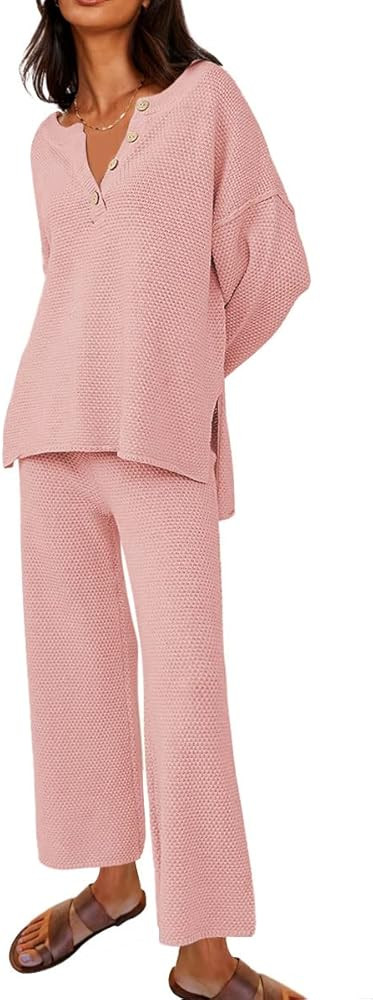 LILLUSORY Women's 2 Piece Trendy Outfits Oversized Slouchy Matching Lounge Sets Cozy Knit Loungew... | Amazon (US)