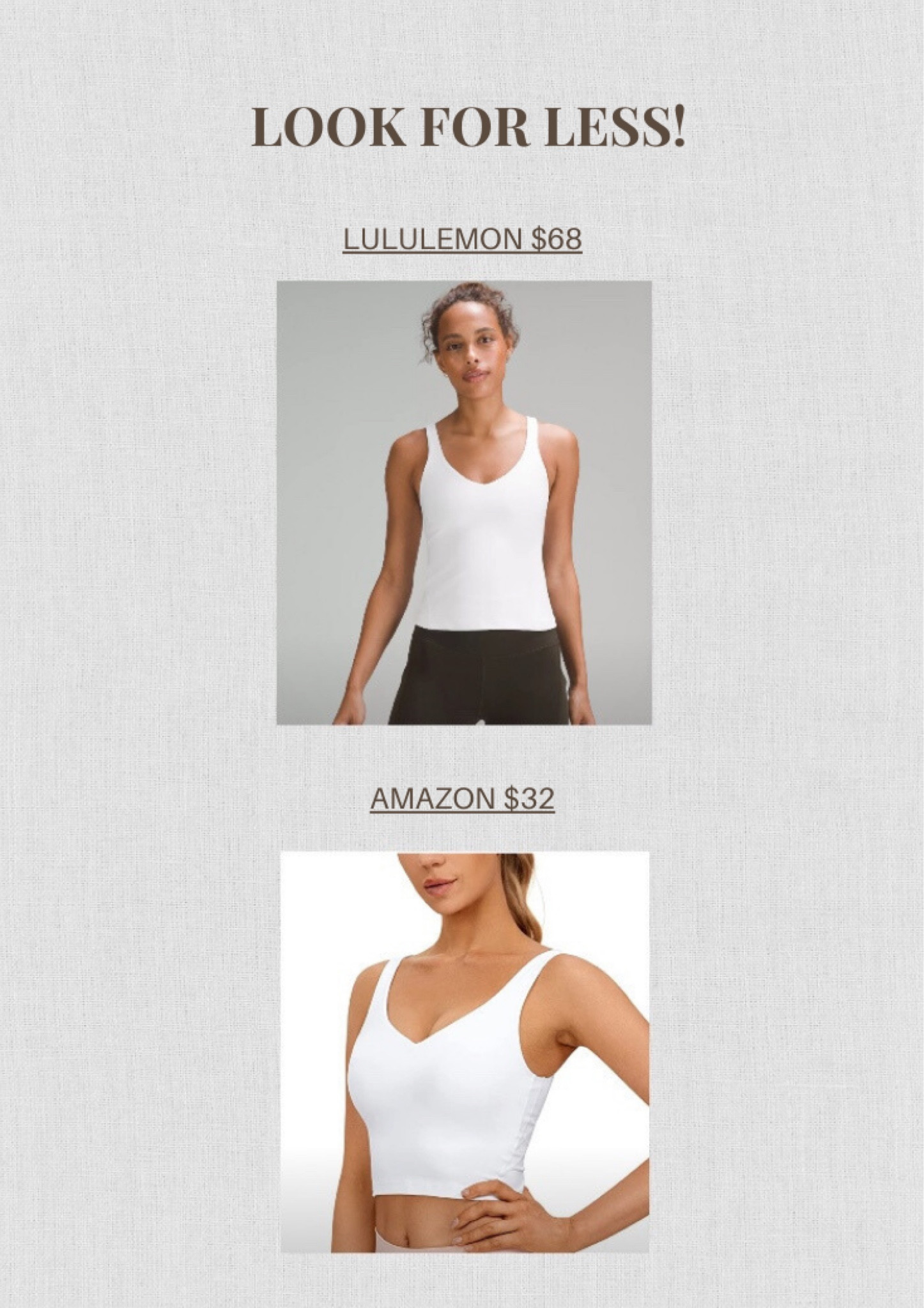 Lululemon Align top Amazon dupe! 

#LTKstyletip #LTKfit #LTKFind