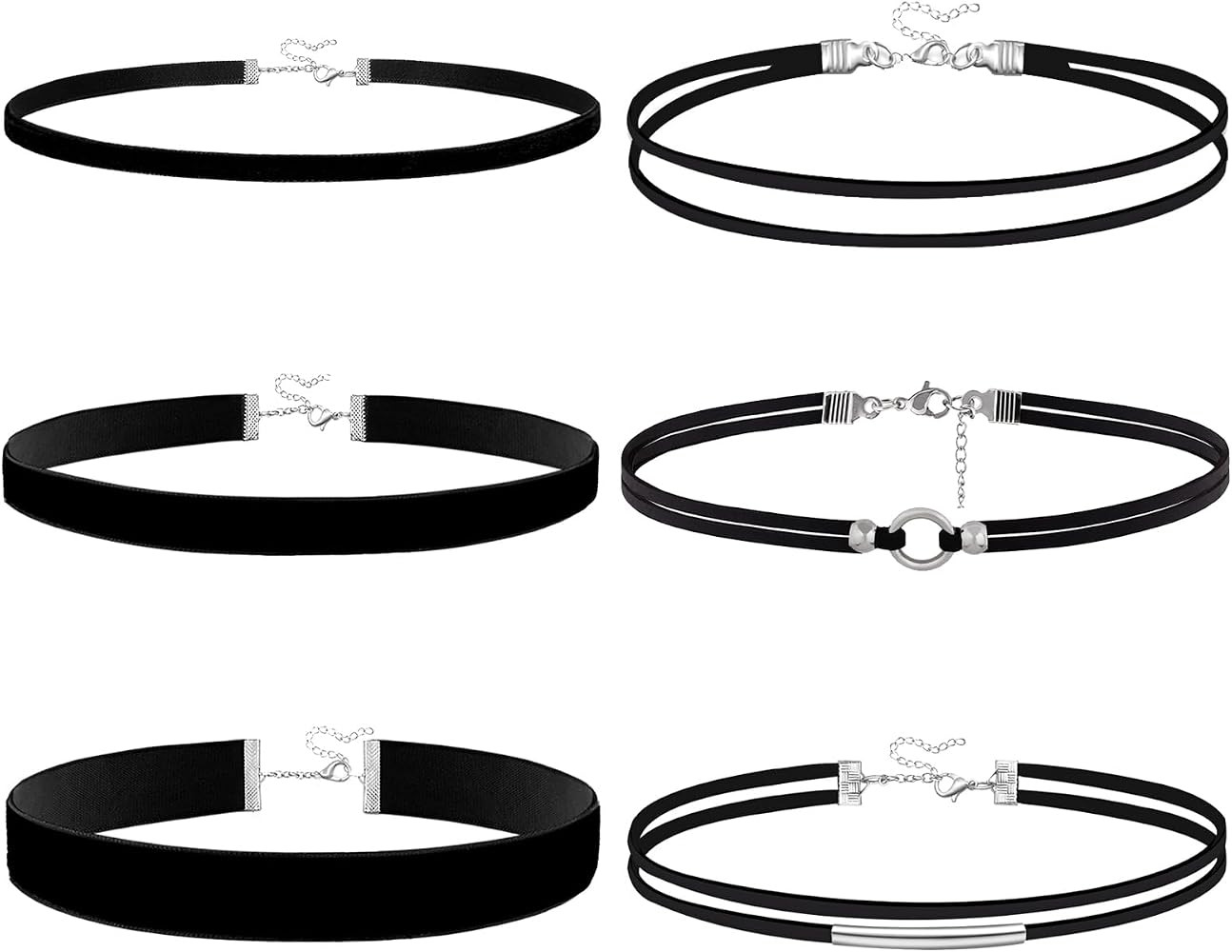 Black Choker Necklace Set Velvet Lace Choker Daisy Gothic Punk Classic Choker | Amazon (US)