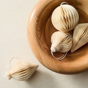 Cream Paper Ornaments (Set of 4) | West Elm (US)