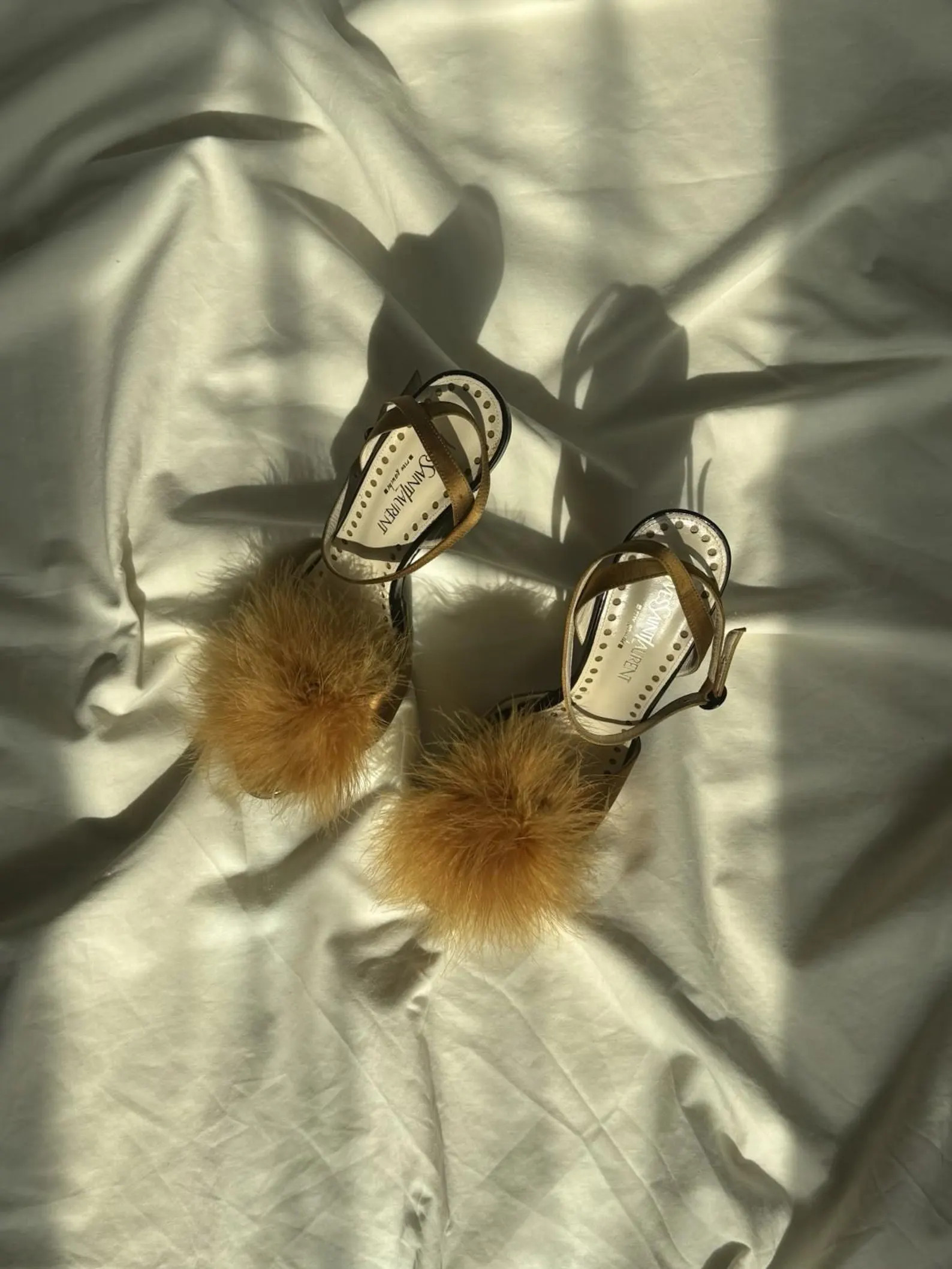 NEW SS 2005 Yves Saint Laurent Runway Marabou Feather Heels | Etsy (Global)