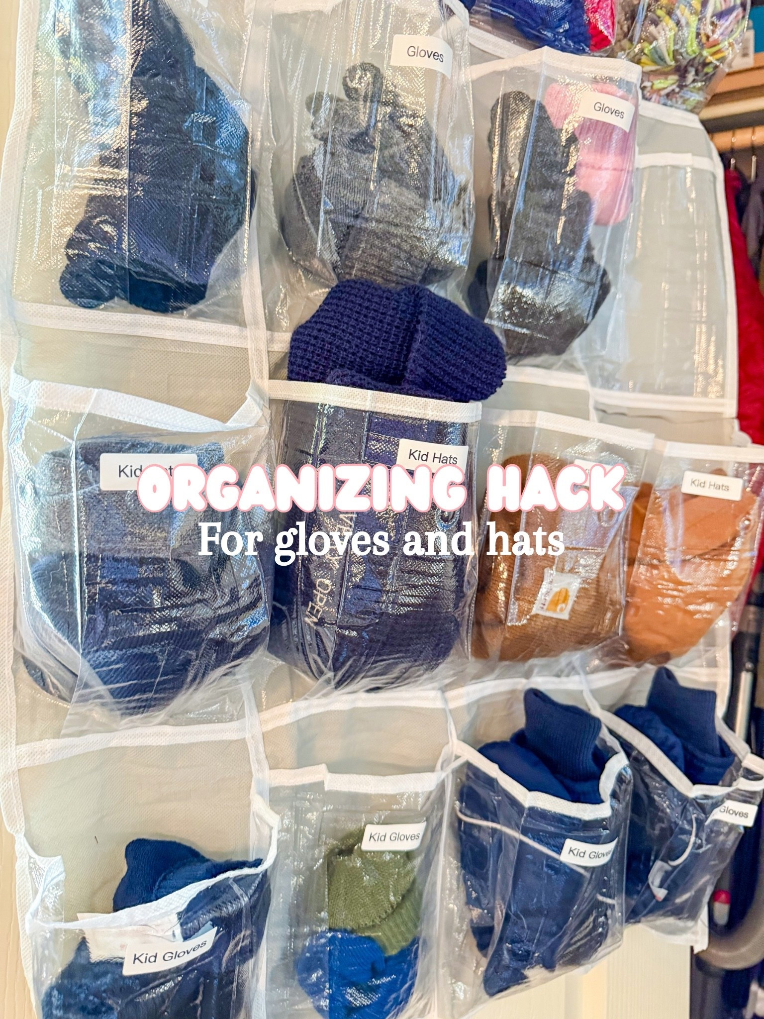 This organizing hack has literally saved my sanity!! Get this over the door organizer to store your gloves, hats, scarves and more! 

#LTKSeasonal #LTKKids #LTKHome