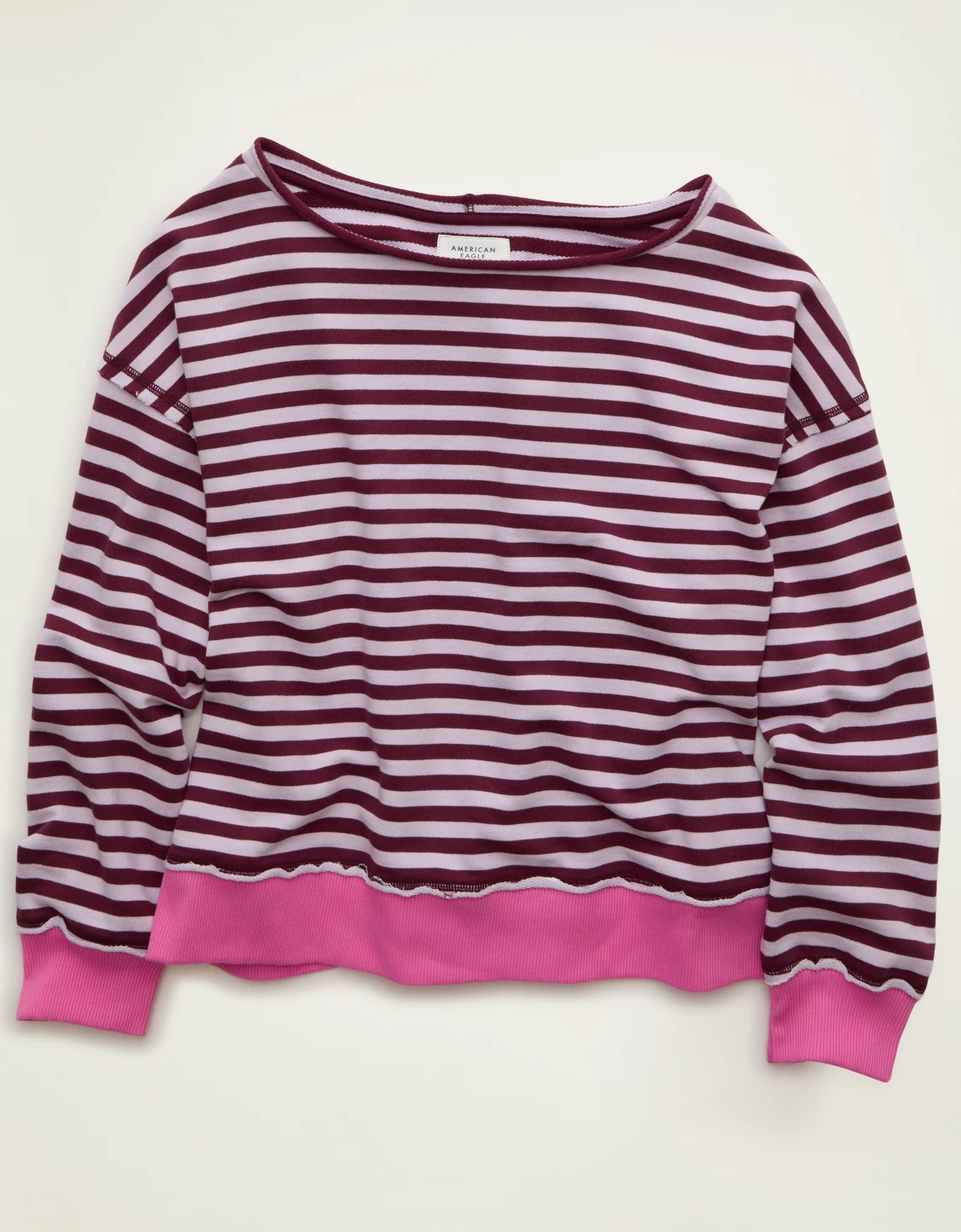 AE On a Roll Off-the-Shoulder Sweatshirt | American Eagle Outfitters (US & CA)