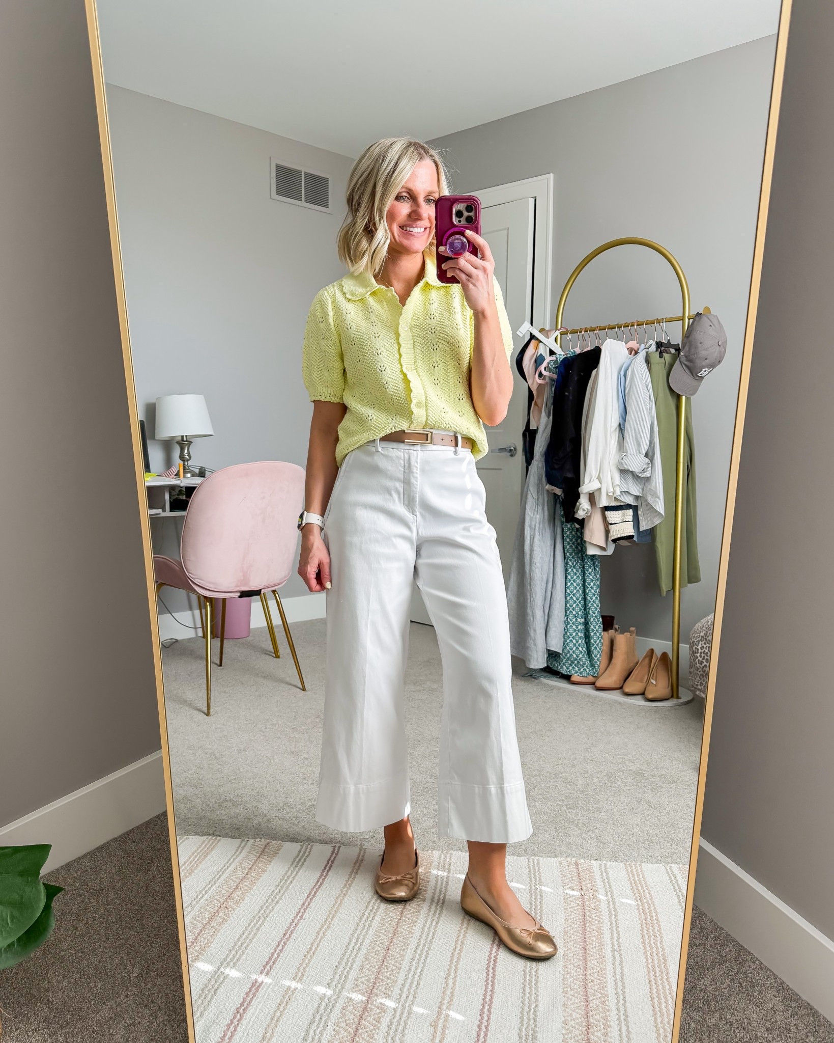 This bright yellow short sleeve cardigan is so bright and sunny! ☀️ This is such a great combo for spring! 
Cardigan- xs
Pants- xs/petite

#LTKPetite #LTKSeasonal #LTKOver40