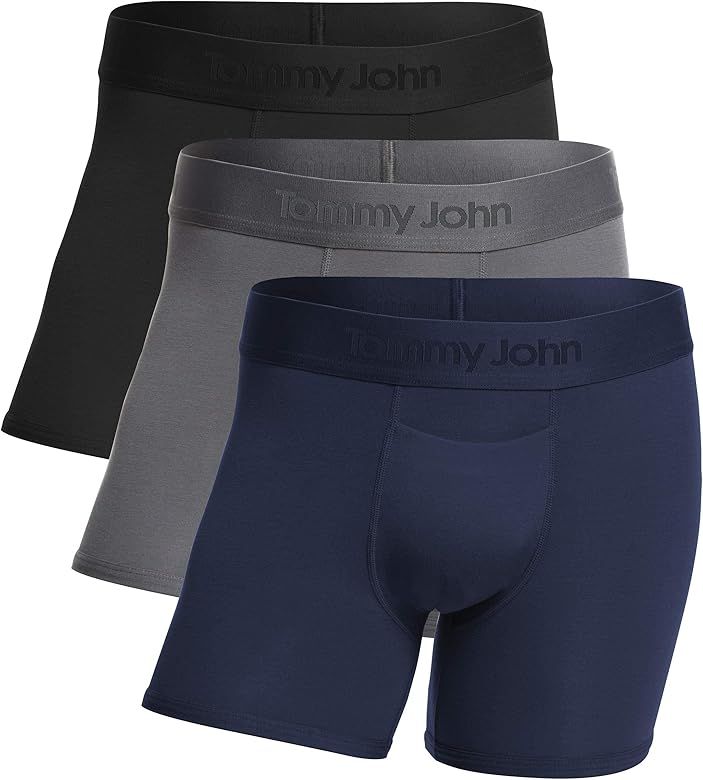 Tommy John Men’s Underwear - Second Skin Trunk with Contour Pouch and Shorter 4" Inseam – Sil... | Amazon (US)