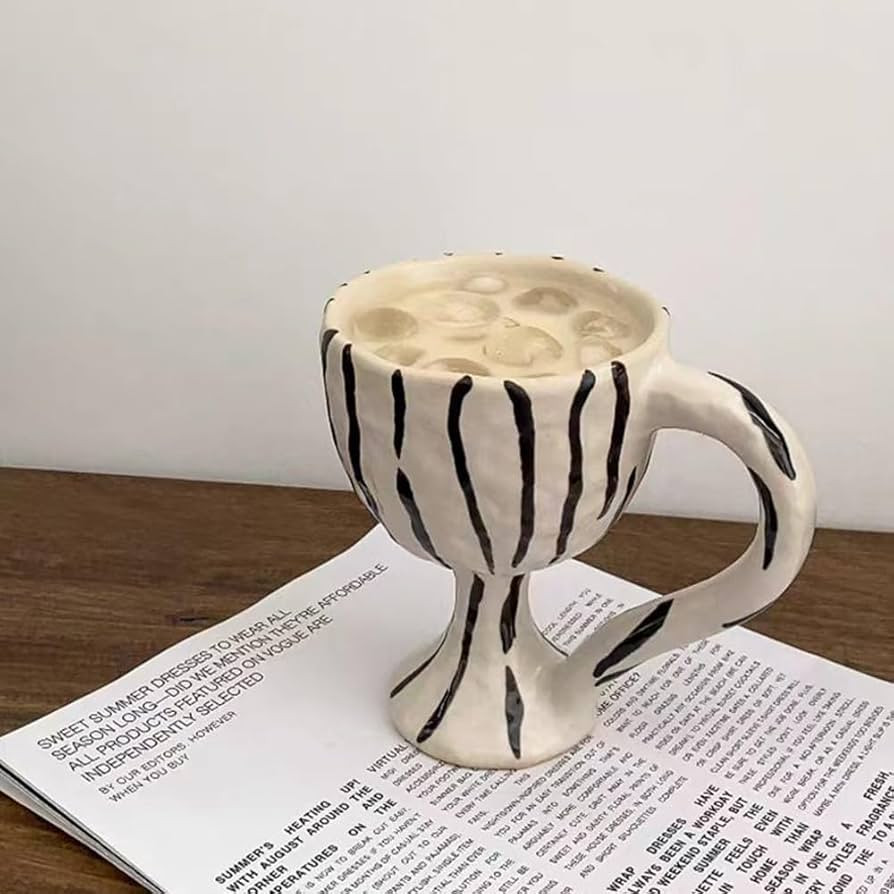 gugululu Ceramic Coffee Cup with Handle, Original Zebra Design Milk Tea Cup, Novelty Latte Cup Ki... | Amazon (US)