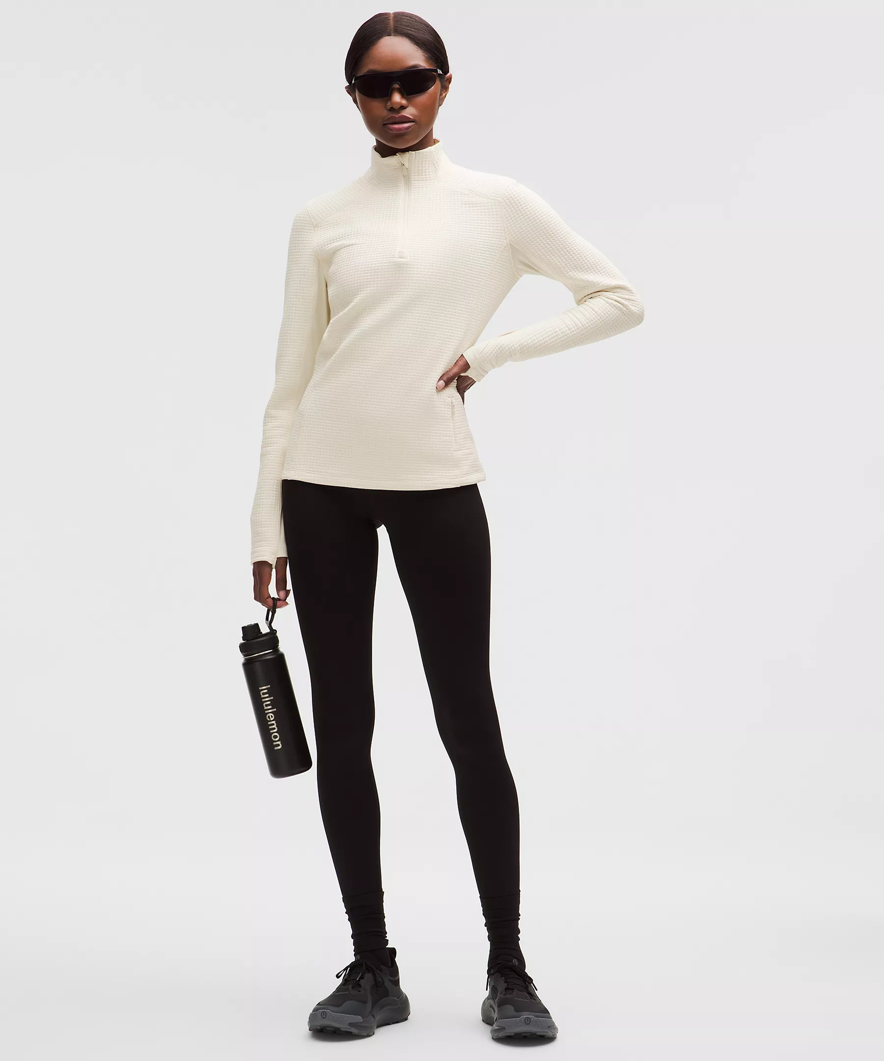 Waffle-Knit Half-Zip Long-Sleeve Shirt | Lululemon (US)