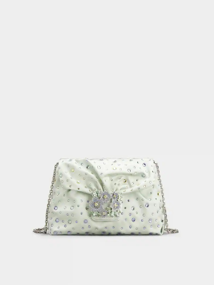 Efflorescence Mini Pouch in satin | Roger Viver US
