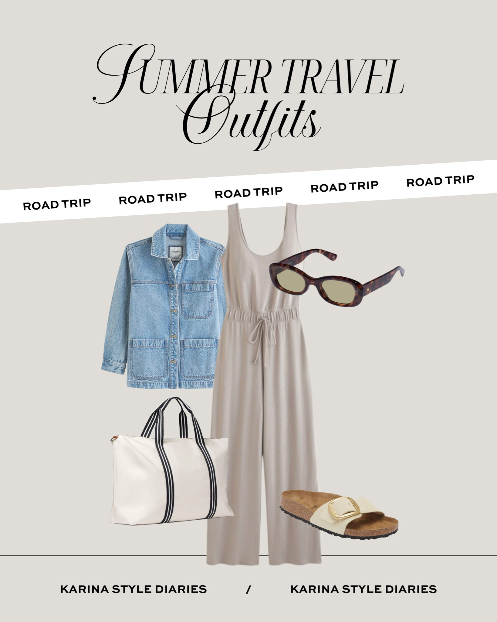 For road trip excursions, prioritize comfort by wearing a jumpsuit. This one is roomy enough to slip in and out of. Add a light cardigan or a denim jacket for an extra layer and you’ll be set!

#LTKTravel