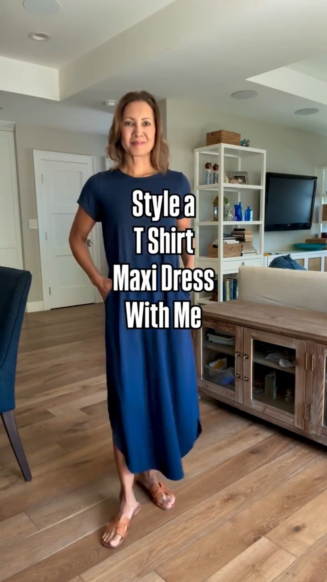 Sometimes all I want is a comfy maxi dress.
Styled with an oversized sweater, it’s a spring outfit I have on repeat.

Perfect for travel, resort or at home.

Cuffed sleeve, loose fit, pockets, side slits, additional colors, affordable and so cute! Just add flats & a spring sweater.