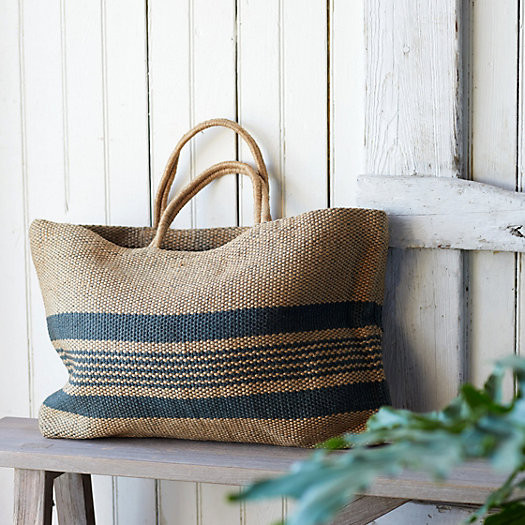 Blue Stripe Jute Market Tote | Terrain