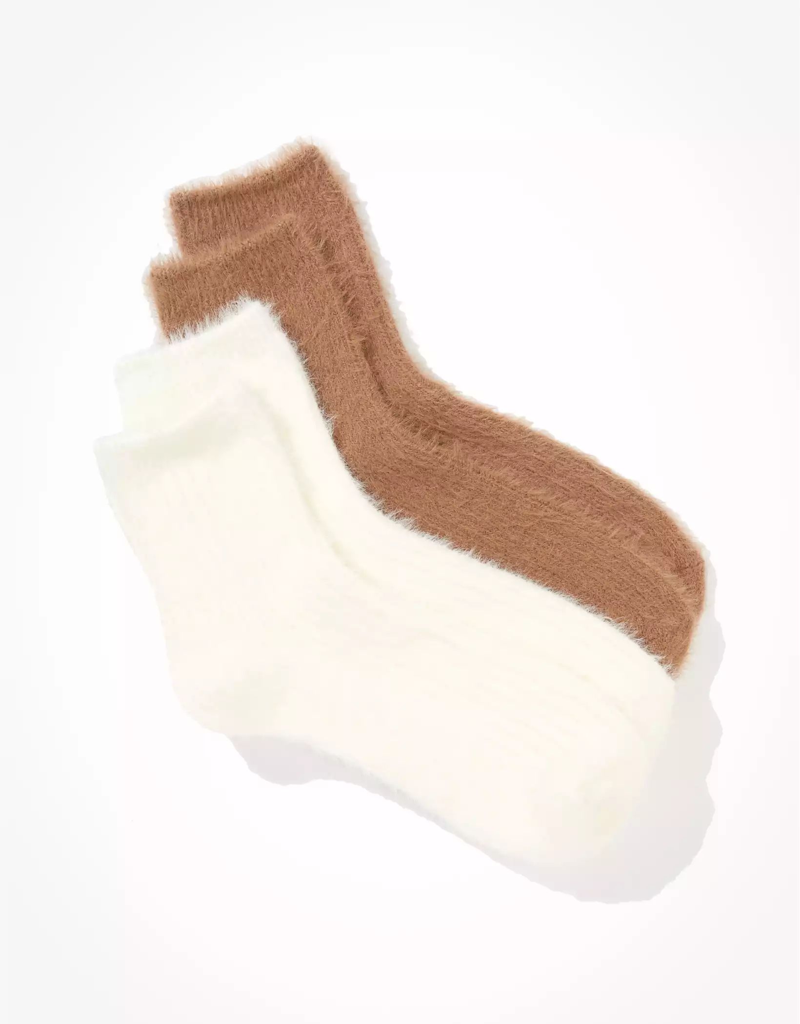 AE Fuzzy Boyfriend Sock 2-Pack | American Eagle Outfitters (US & CA)