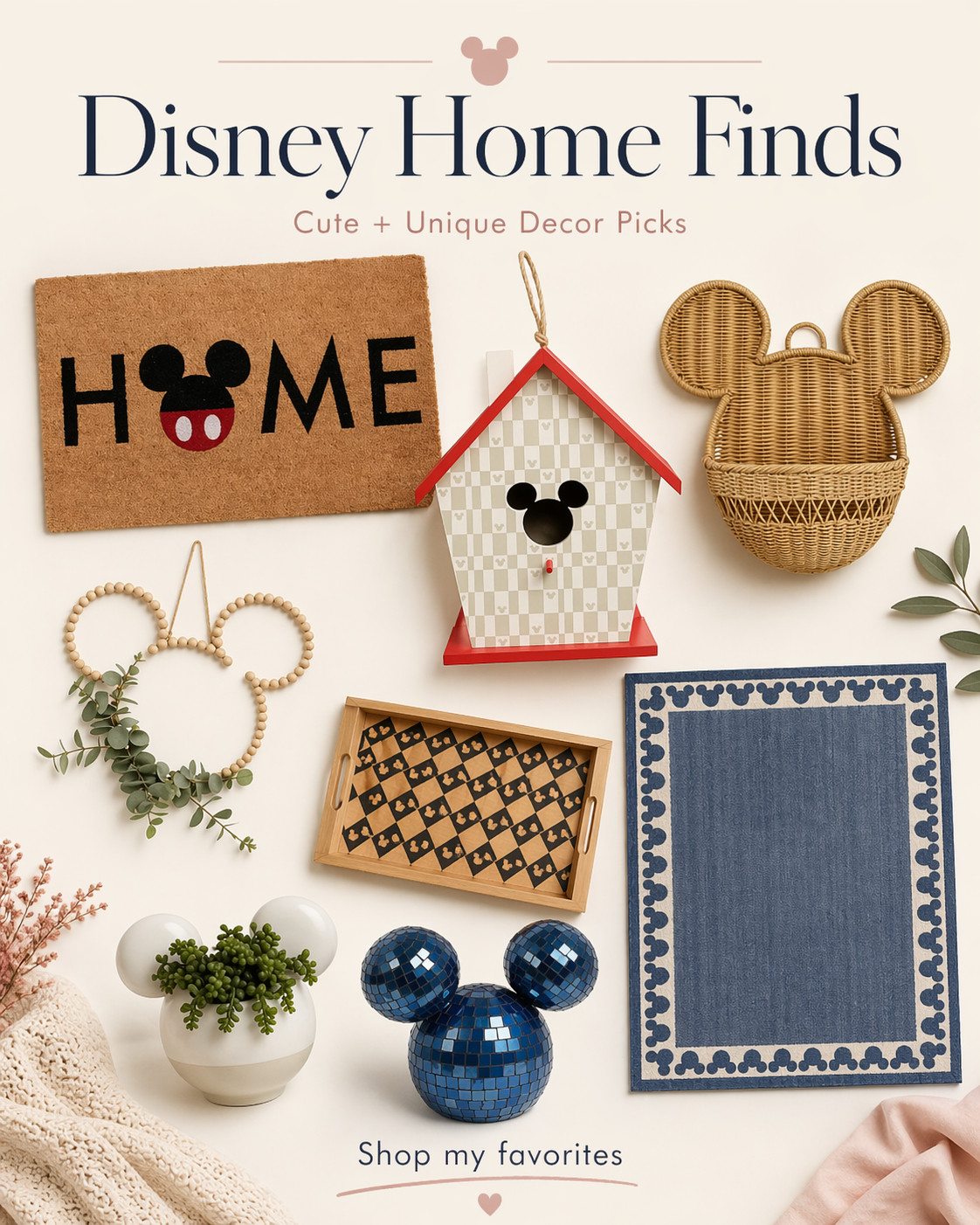 Sharing the cutest Disney home decor finds for adults — fun, unique pieces that feel stylish, playful, and actually cute. I rounded up Disney rugs, wall decor, trays, planters, and more for anyone who wants a subtle Disney touch at home. 

 #LTKmomlife #LTKHome